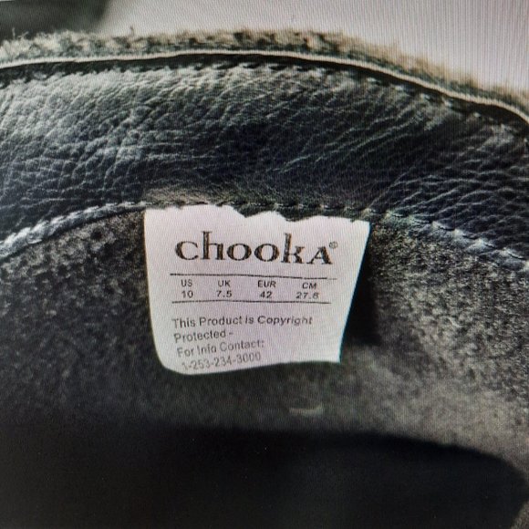 Chooka Eastlake Wool Quilted Duck Boots Waterproof Blk/Gray Duck Boots Size 10 - Picture 6 of 11